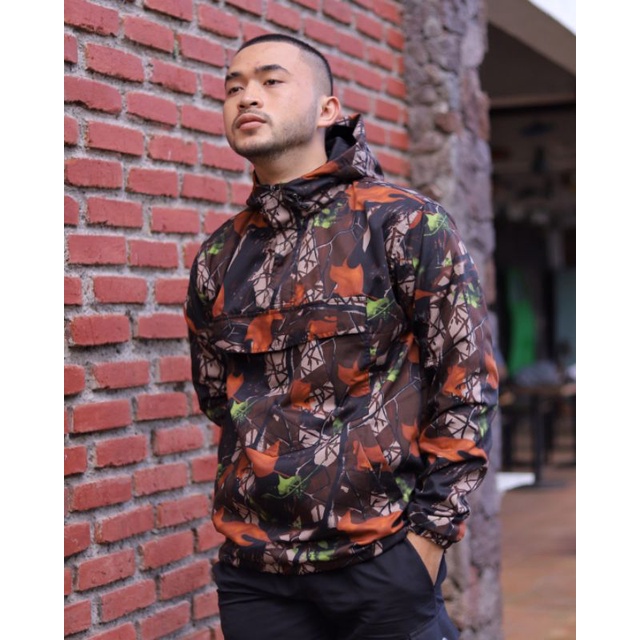 JAKET CAGOULE PRIA COWO PERBAKIN HOODIE MOTIP BATIK JACKET TASLAN ANTIAIR