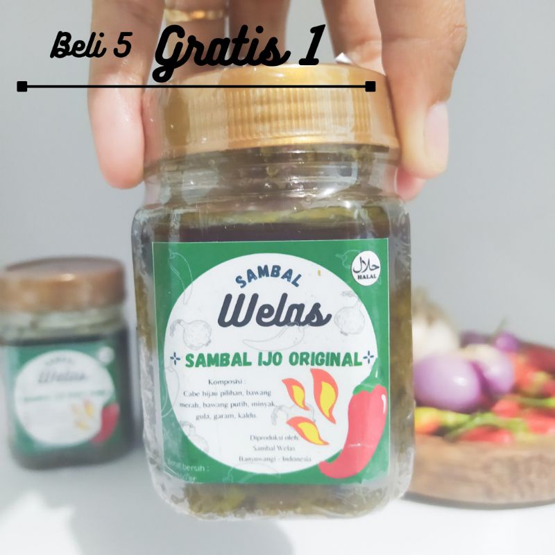 

(BARU)SAMBAL IJO ENAK PEDAS/SEDANG BY SAMBAL WELAS BANYUWANGI (172gr)
