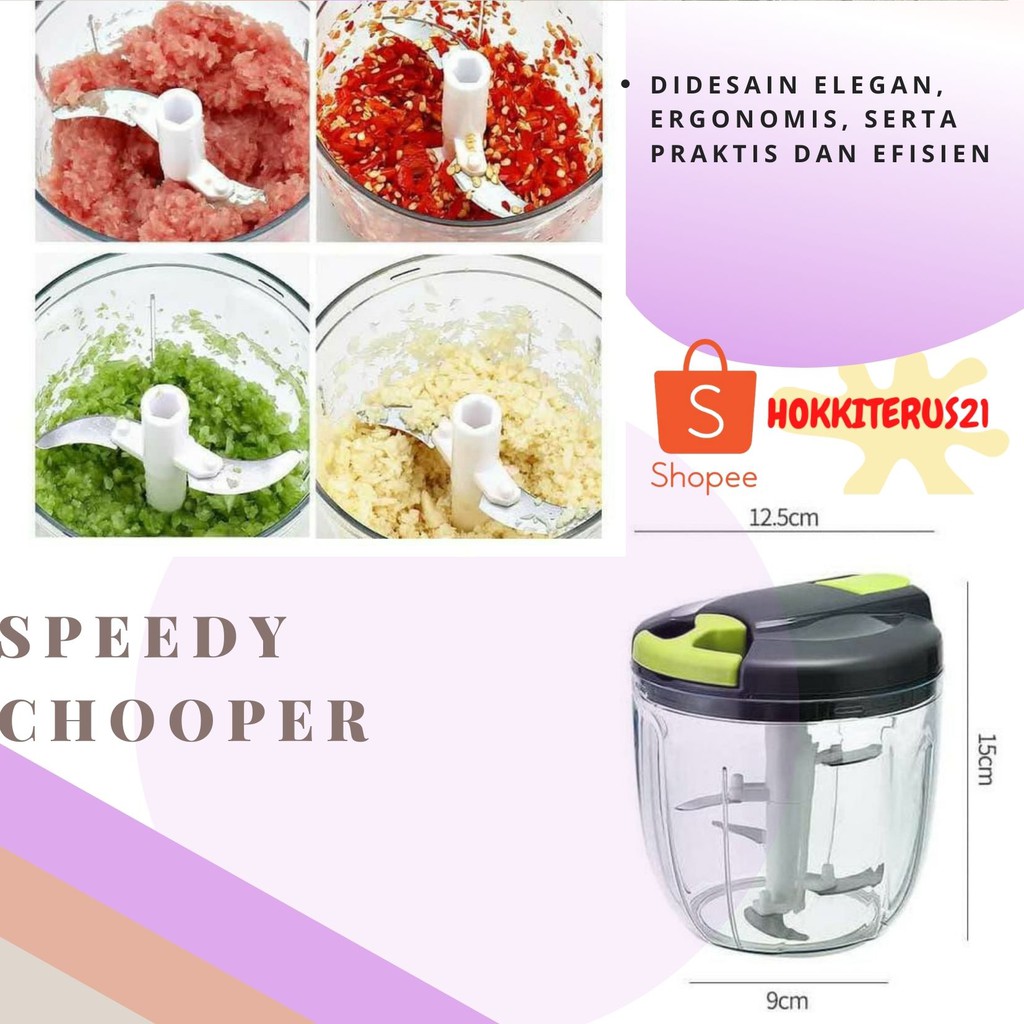 hokkiterus21 Speedy swift chopper pencacah turbo blender manual tarik JUMBO kualitas no 1