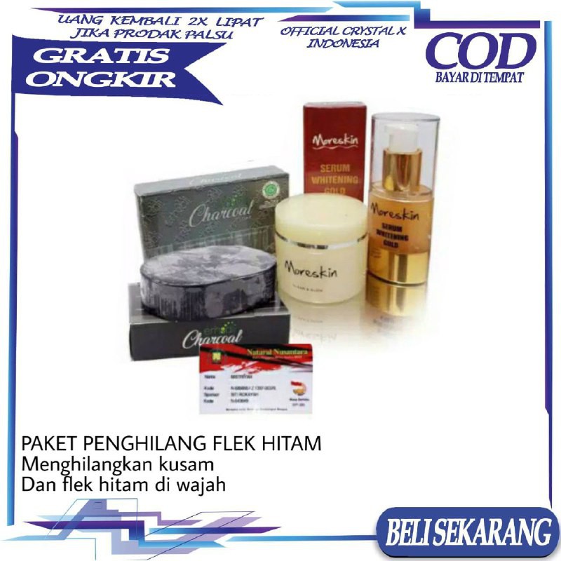 SALE Moreskin Paket Penghilang Flek Hitam MORESKIN UNTUK FLEK HITAM CLEAN & GLOW NASA