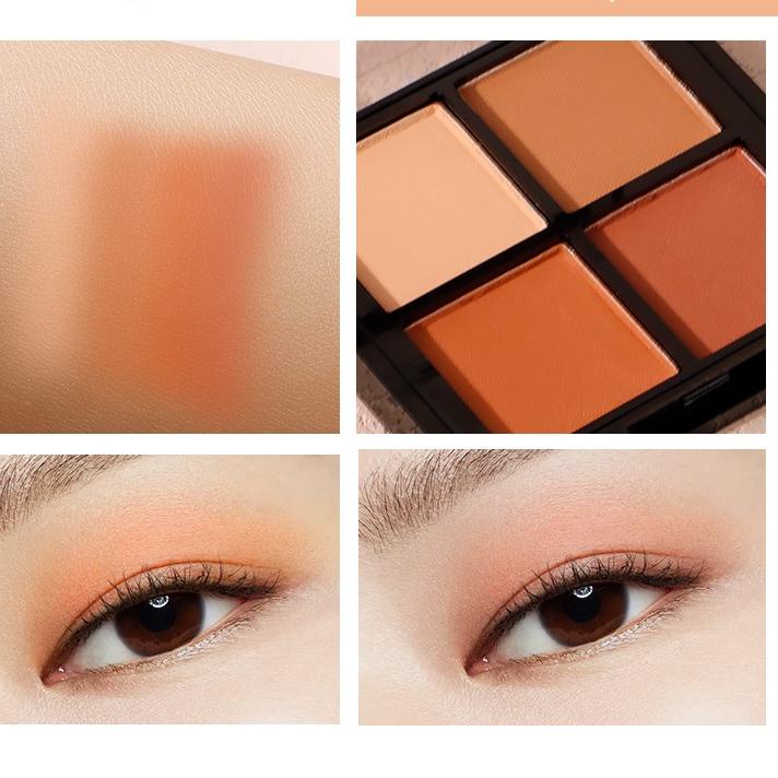 ⚡️SHOPEE MALL⚡️ Herbaay Eyeshadow 4-colors combo eyeshadow disc-Daily theme murah