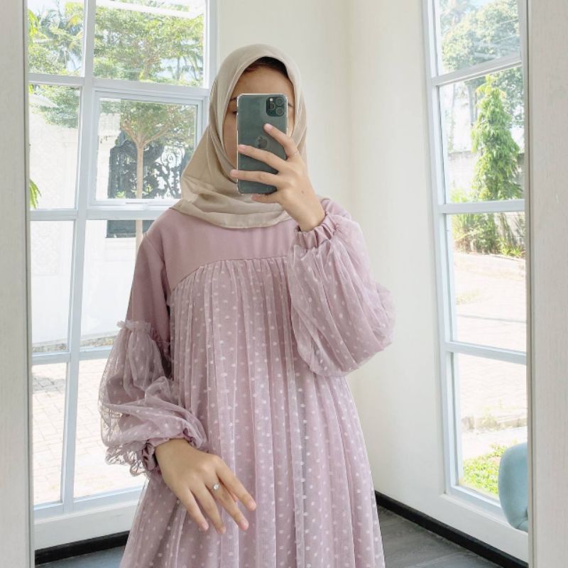 Myra maxy dress // myra maxi // dotty dress// gamis tille dot // rifany dress // hanabi dress