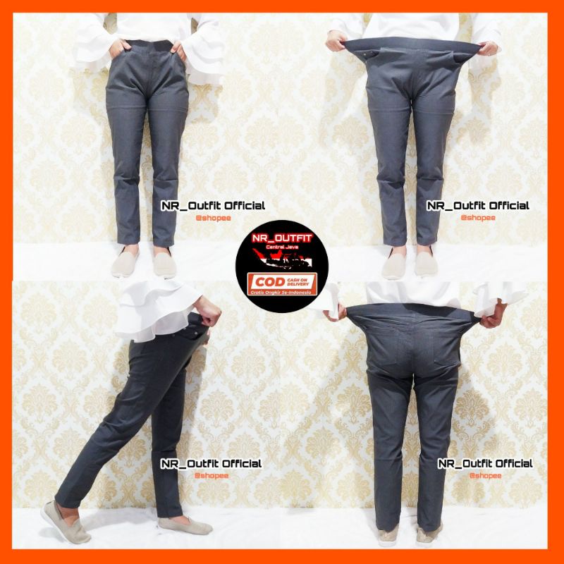 Jumbo Celana Leging Saya L5-L8 Legging Wanita Bahan Soft Jeans Import Tebal Panjang Super Stretch Lejing Full Karet Tregging