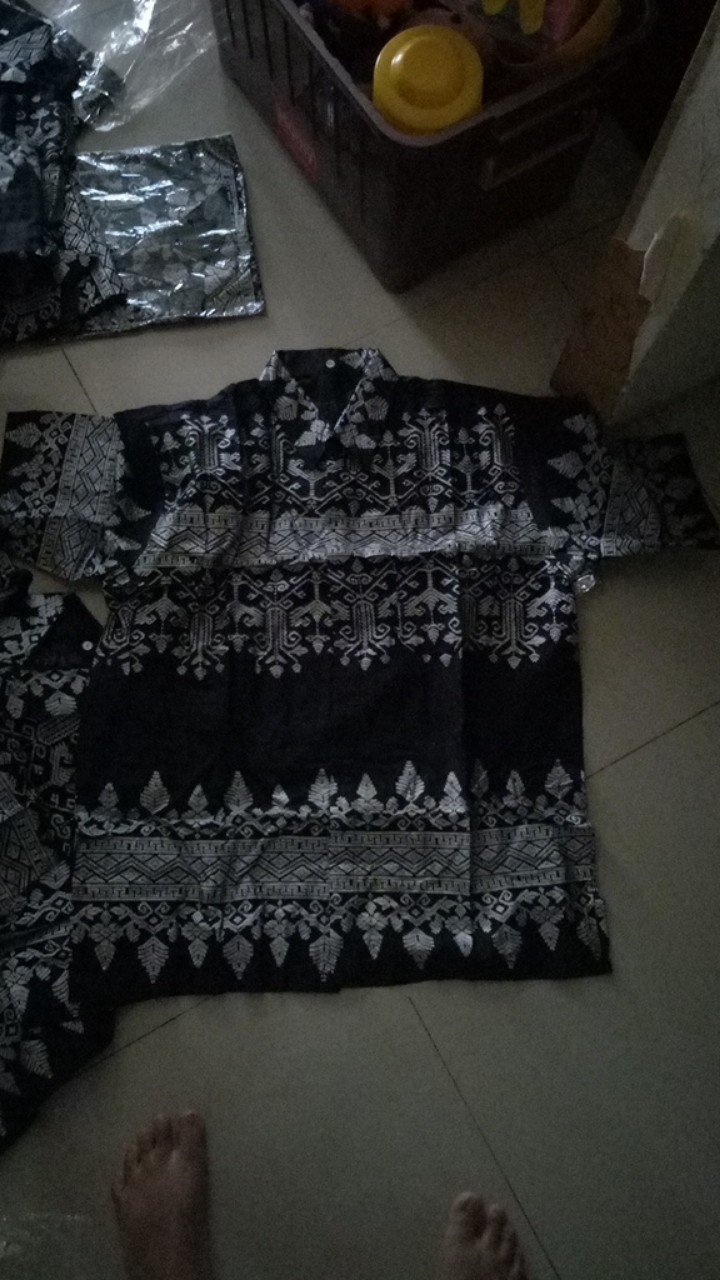 Kemeja Batik Pria Motif Songket Asli Prada Silver Golden Batik M L Xl Xxl Seragam Grosir