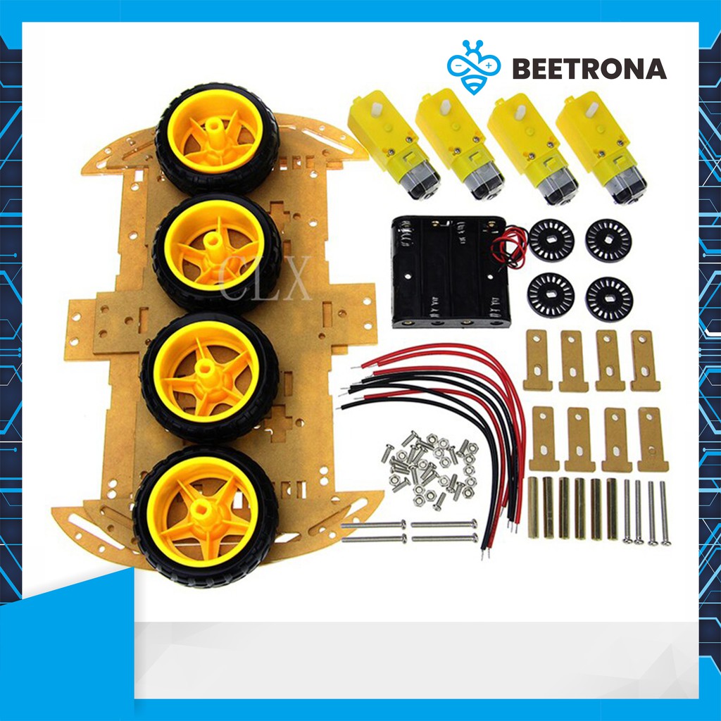 KIT SMART CHASSIS CHASIS 4WD ROBOT CAR MOBIL ARDUINO