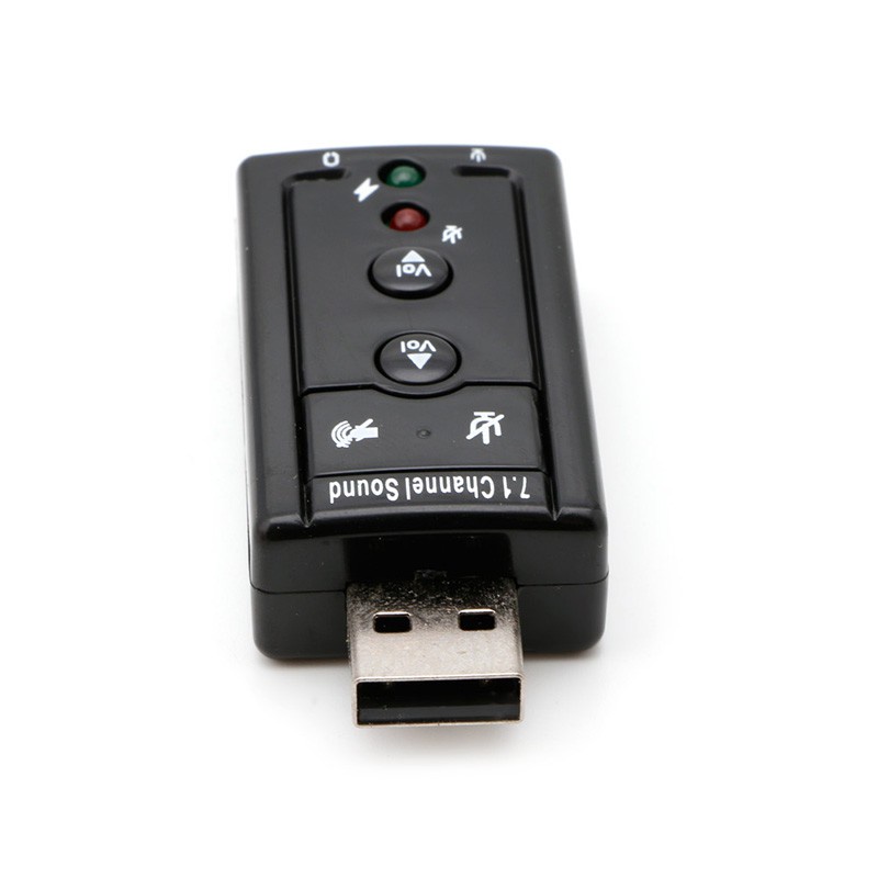 Btsg Adapter Sound Card Eksternal 7.1 Channel 3d Warna Hitam Untuk Pc / Laptop