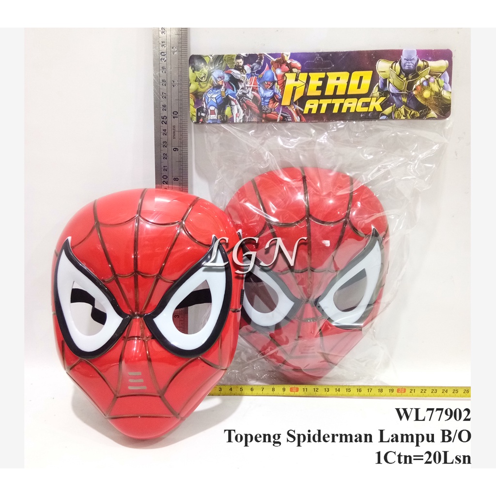 Mainan anak  topeng  spderman ada lampunya WL77902