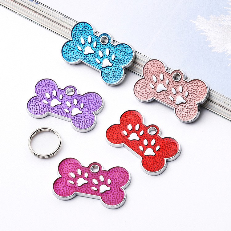 Kalung Liontin Tag Ukiran Nama Alamat Nomor Untuk Aksesoris Anjing Kucing Peliharaan