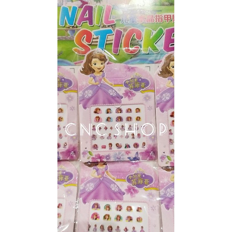 Stiker Kuku Anak Momo / Princess / Pony / Frozen Lucu Nail Art Anak Murah Nail Sticker Asesoris Tempelan Kuku