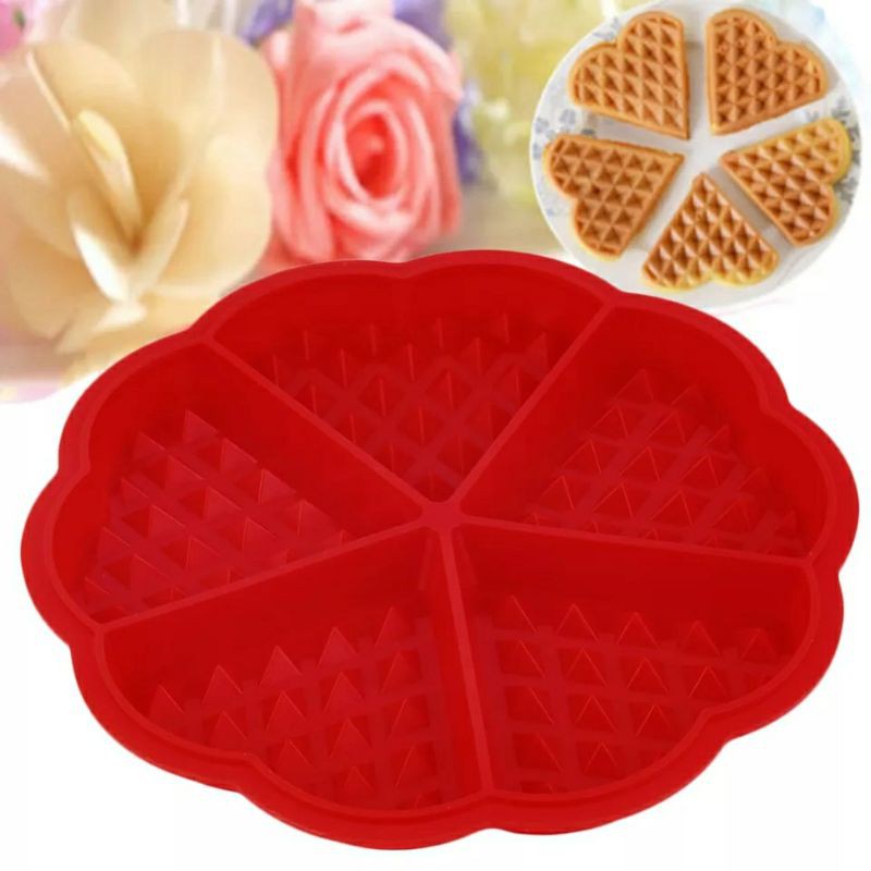 cetakan loyang waffle cake silicone non stick