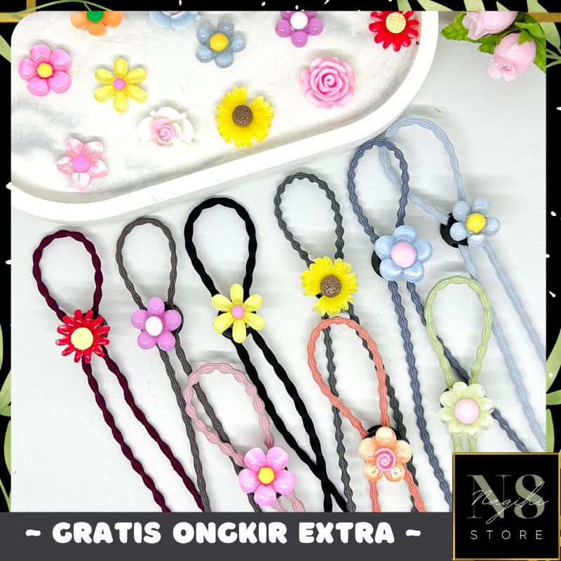 ✨NAGIHI✨TERLARIS !  STRAP MASKER 2IN1 KONEKTOR CURLY CLAY ELASTIS - AKSESORIS TAMBAHAN HIJAB