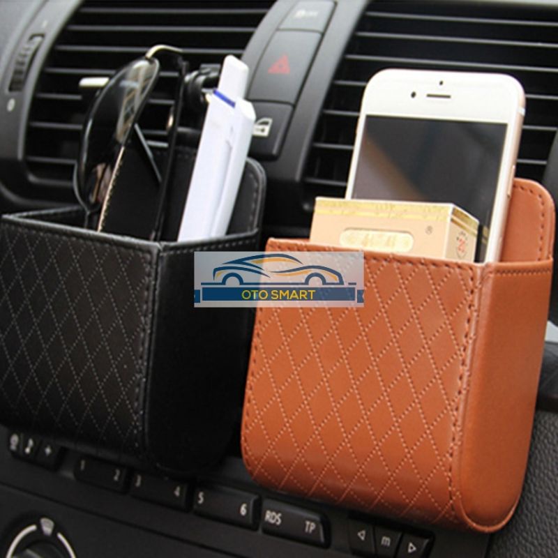 Kantong Gantung AC Mobil Organizer Dashboard Air Vent CAR Interior Asesoris Mobil Holder HP Di Mobil