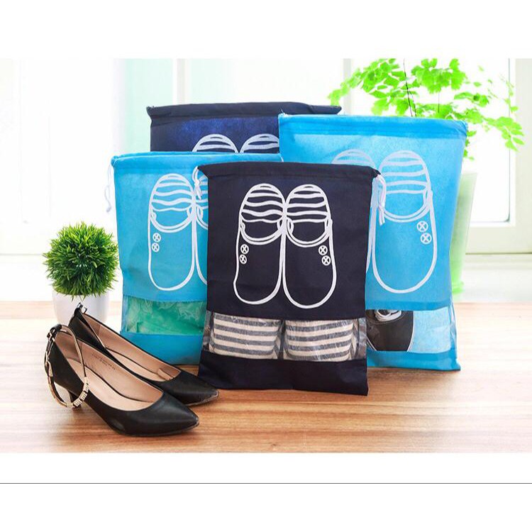 MurmerOfficial R030 Drawstring Shoes Pouch / Tas sandal sepatu serut / Travel Shoes Bag