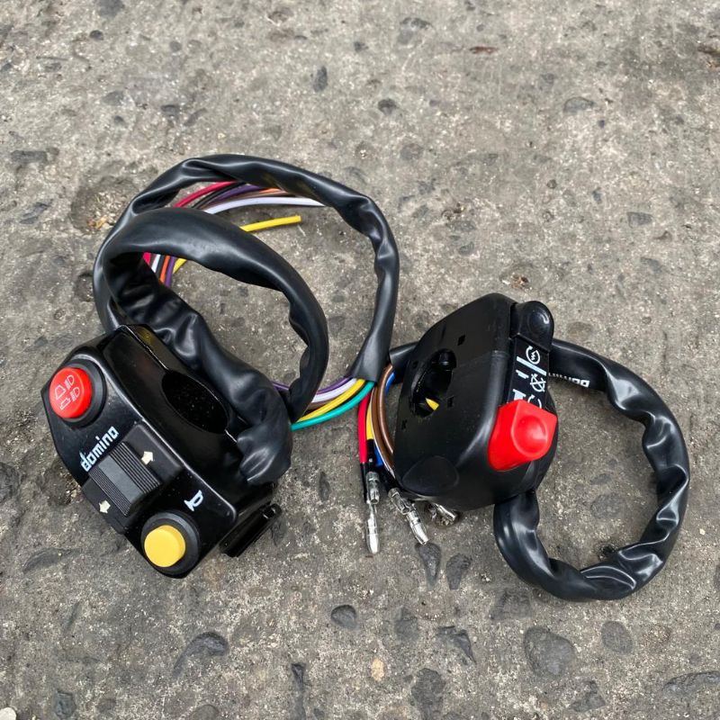 Holder Saklar set kanan dan kiri domino universal RX-King tiger Vixion Scorpio Verza cb CB150R ninja