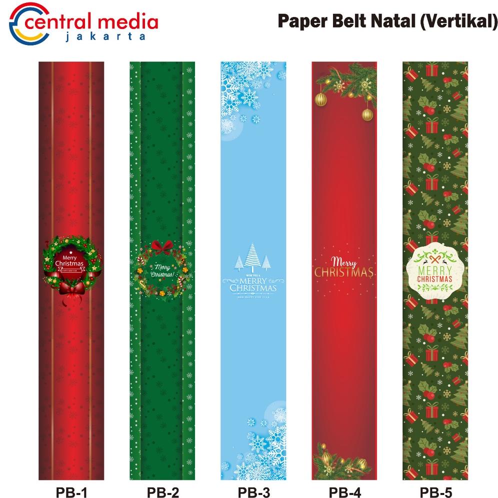 

PAPER BELT CHRISTMAS MINIMUM 50 PCS PACKAGING SLEEVE NATAL LABEL BOX DUS HAMPERS KUE NATAL POPULER