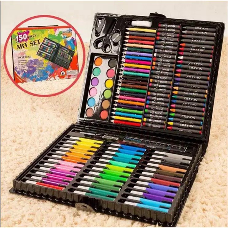 

CRAYON 150pcs SET / KOMPLIT (Brush, Perlenkapan Melukis, Cat Minyak, Cat Air, Spidol DLL)