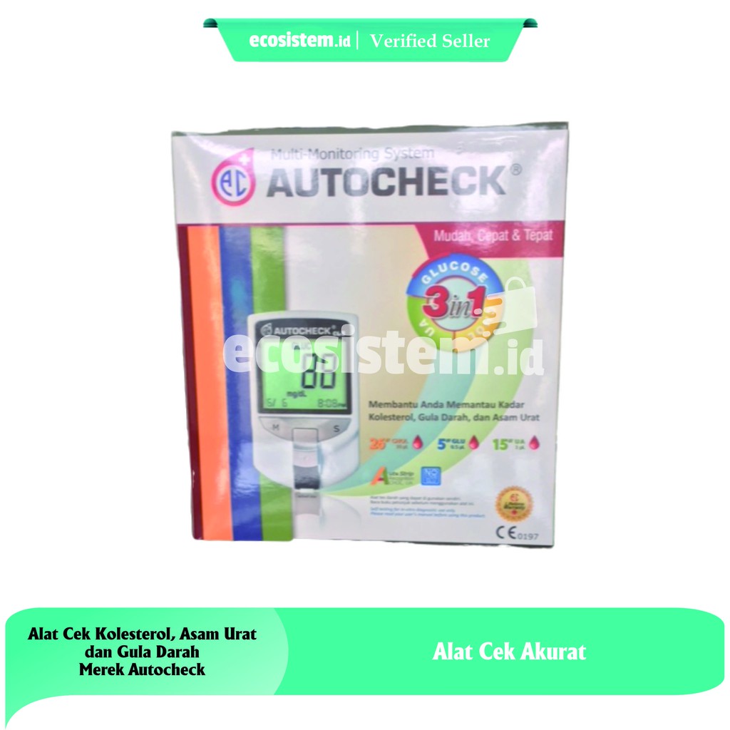 Alat Cek Kolesterol Asam Urat Dan Gula Darah Merek Autocheck Shopee Indonesia