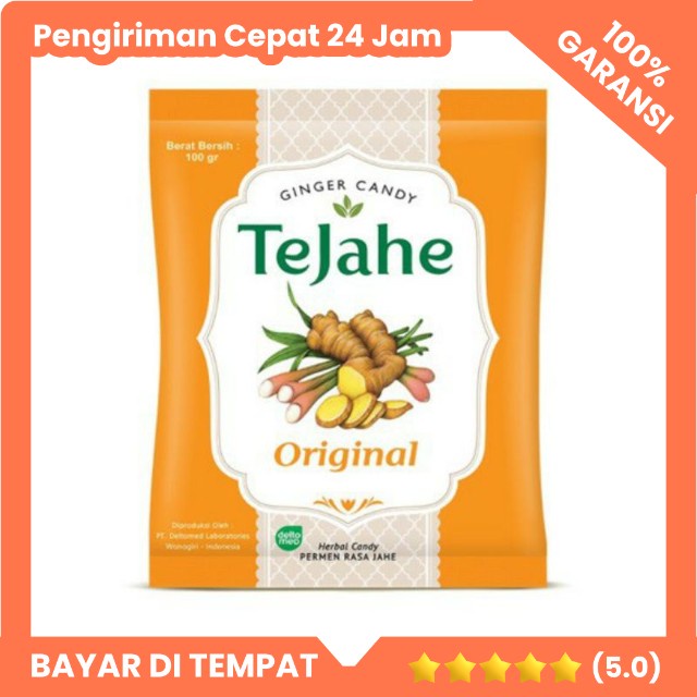 

Permen Tejahe Original 100gr isi 50 Permen Jahe Snack Hampers Rembang