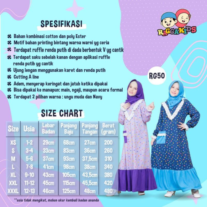 Gamis anak raggakids RG50