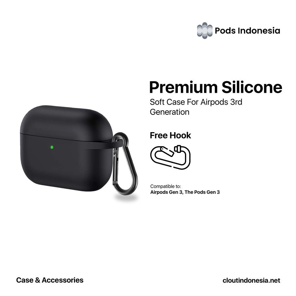 Bundle 2 in 1 Starter Set [The Pods Gen 3 + Free Premium Silicone Soft Case + Free Hook] by Pods Indonesia-1