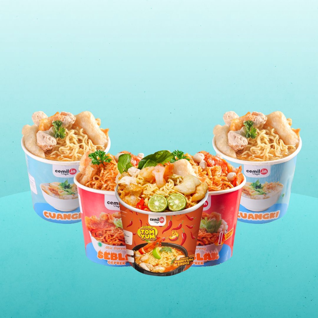 Teguk - Cuanki Ori Cuangki Tomyum dan Mie Seblak Geprek Bundling 3 Cuanki ori Tomyum &amp; Seblak