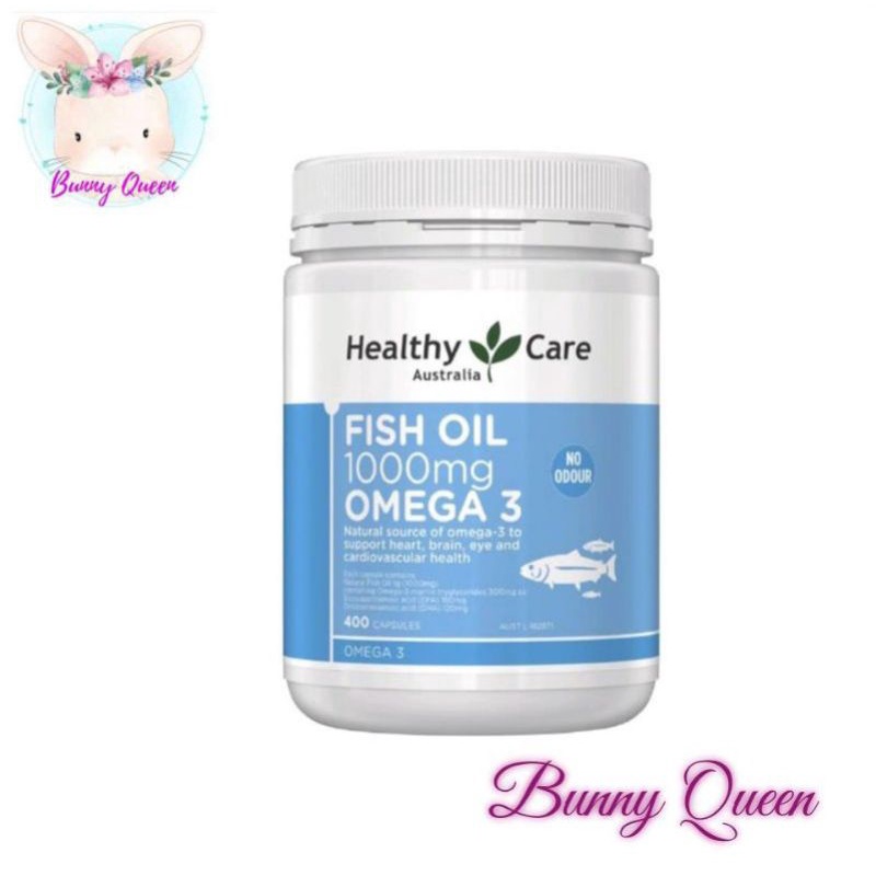 Healthy Care Fish Oil 1000mg Omega 3 Fish Oil 400 Capsules caps kapsul