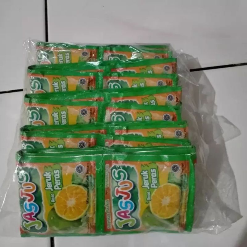 Jasjus 1 pak Rasa Jeruk Peras Isi 5 Rcg @ 10 sachet