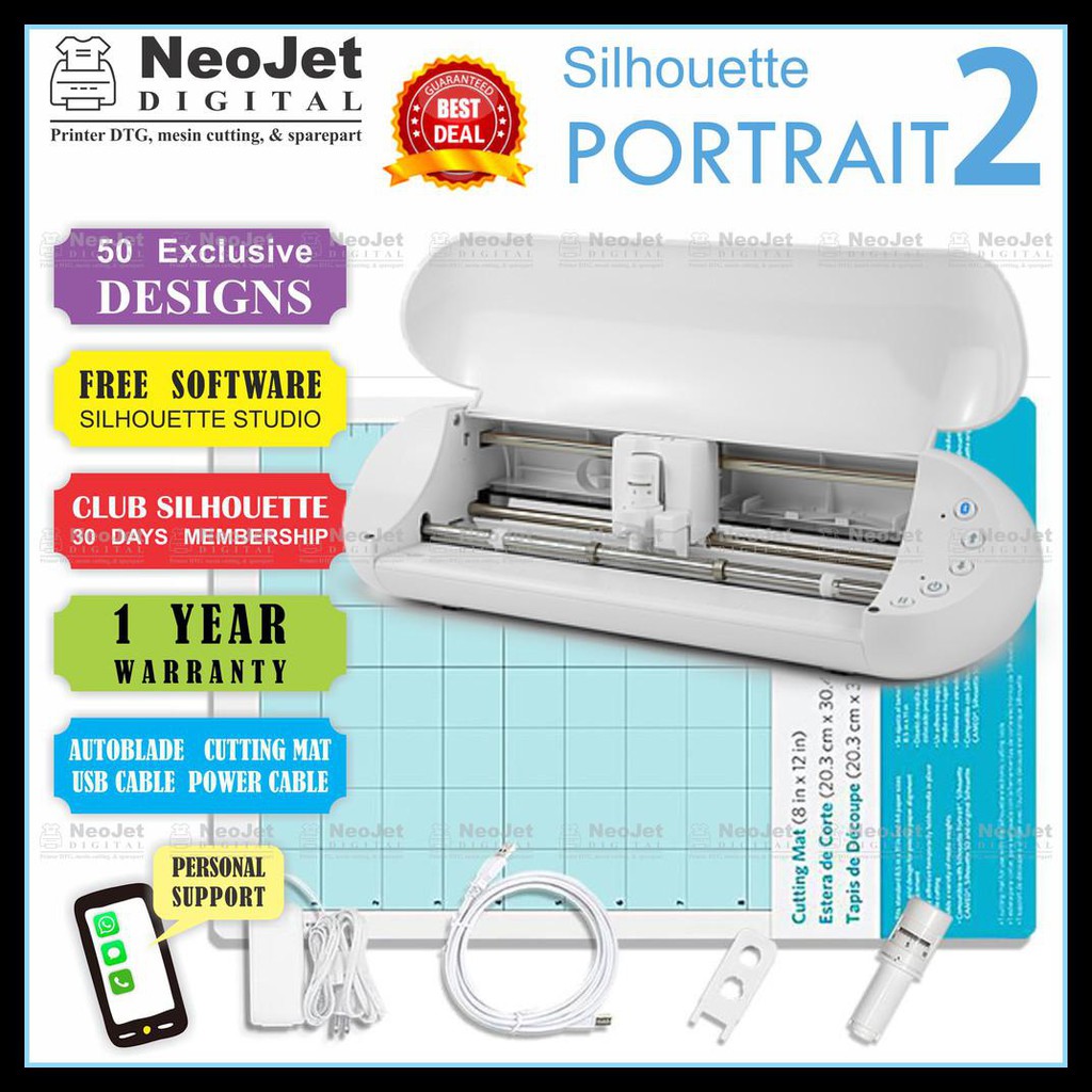 

{BISA COD} Mesin Cutting Sticker Silhouette Portrait 2 Craft Hobby Sablon Kaos OBRAL Kode 99