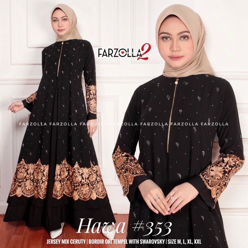 Abaya Turkey | Hawa #353 | Busana Arab Muslimah Original by Farzolla