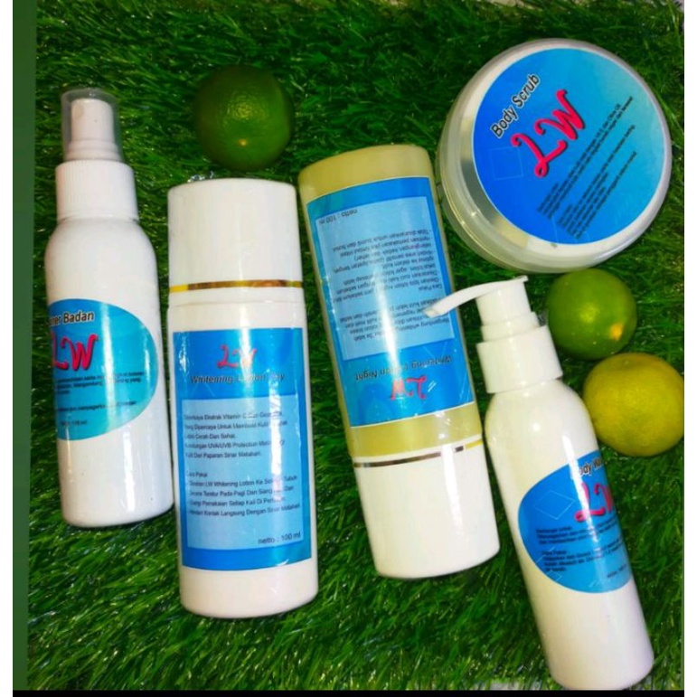 LW whitening body lotion paket lengkap