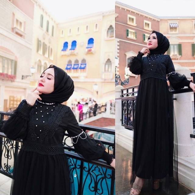 Gamis tile brukat by shellasaukia