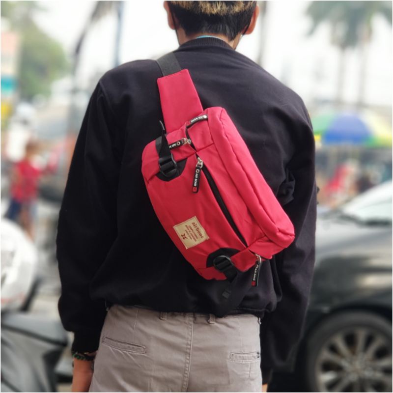 Tas Selempang Bahu Satu Kualitas Tinggi Tas Kurir Pria Tahan Air Tas Punggung Dada Remaja Tas Jalan