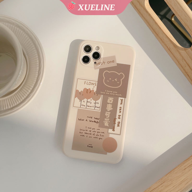 Soft Case Silikon Tpu Motif Label Kartun Untuk Iphone 7 8 Plus 7 8 Se X Xs Xr Max 11 12 Pro Max Xueling