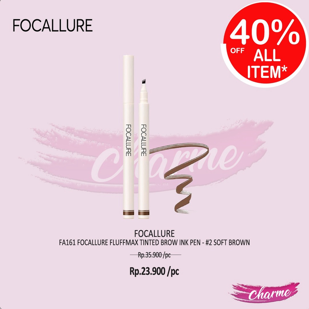 (READY &amp; ORI) Focallure Fluffmax Tinted Brow Ink Pen Eyebrow FA161 FA 161 Alis Tahan Lama Waterproof