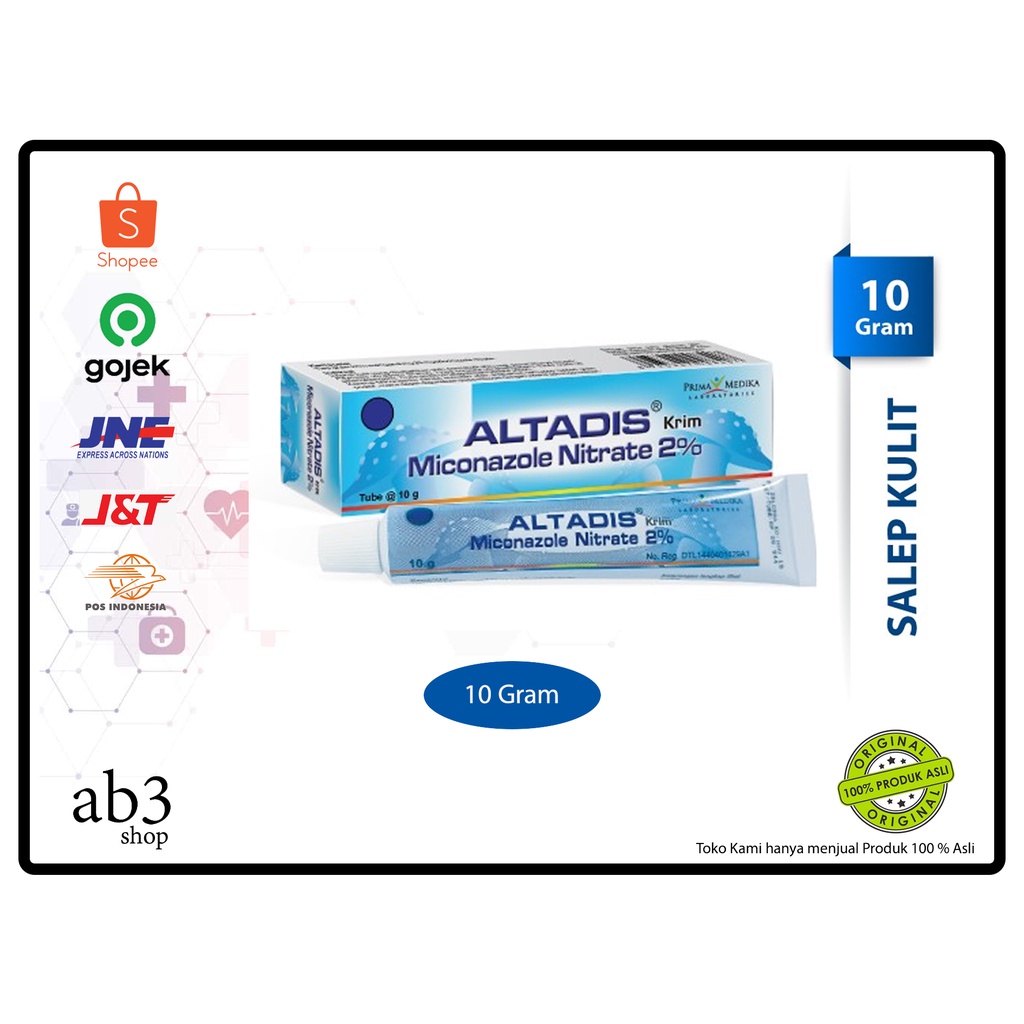 ALTADIS MICONAZOLE NITRATE/ SALEP KULIT/ OBAT PANU/ OBAT KUTU AIR 10GR
