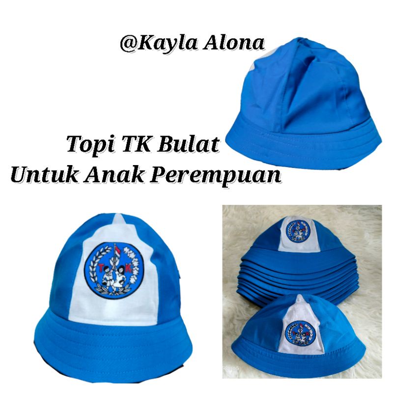 TOPI TK BUNDAR Warna : Biru Electic + Putih