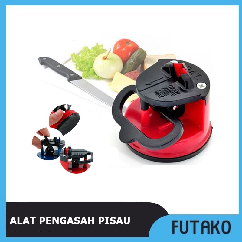 FUTAKO Alat Pengasah Pisau Dapur Suction Pad Knife Sharpener / Kleva Sharp / Asahan Pisau Bulat