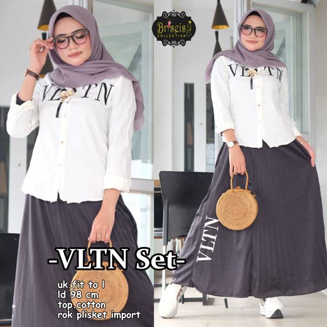 Fashion Wanita / Set Atasan Dan Bawahan rok / Vltn Set