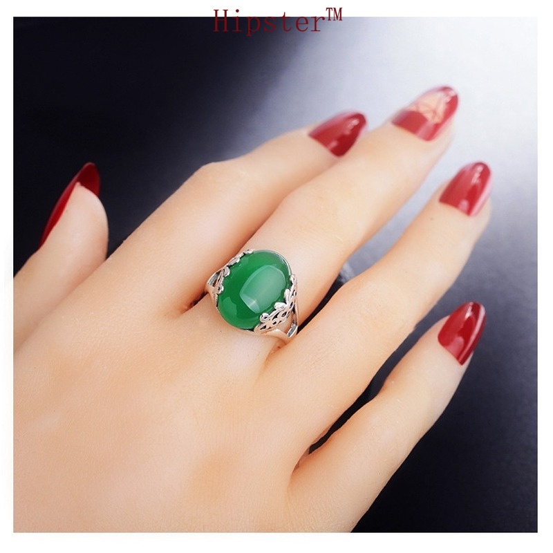 Hot Sale Exaggerated Personalized Luxury Inlaid Ruby Open Ring