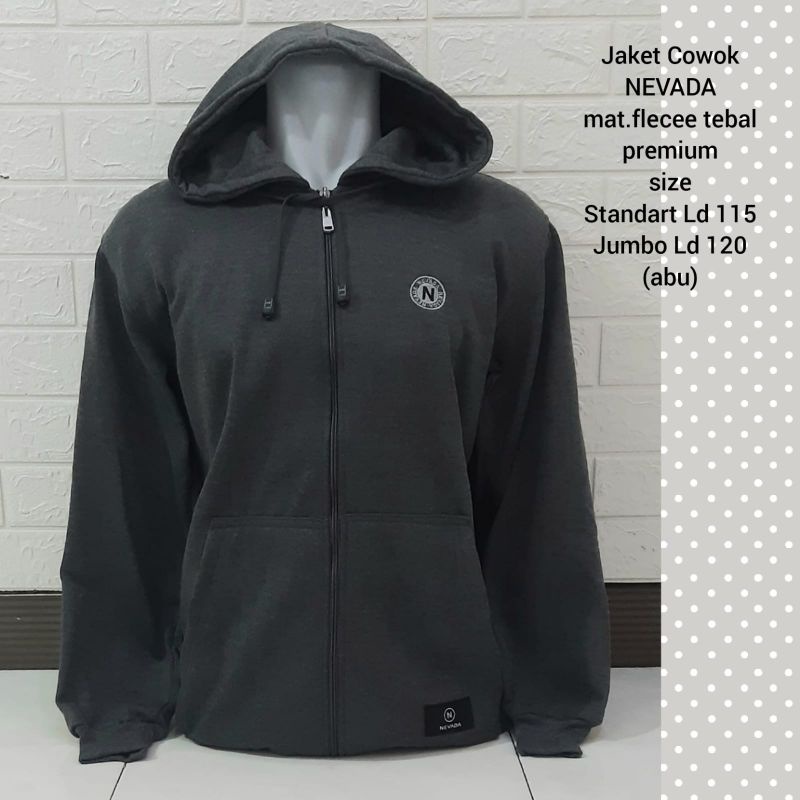 JAKET OVERSIZE NEVADA ZIPPER POLOS/HOODIE NEVADA JUMBO