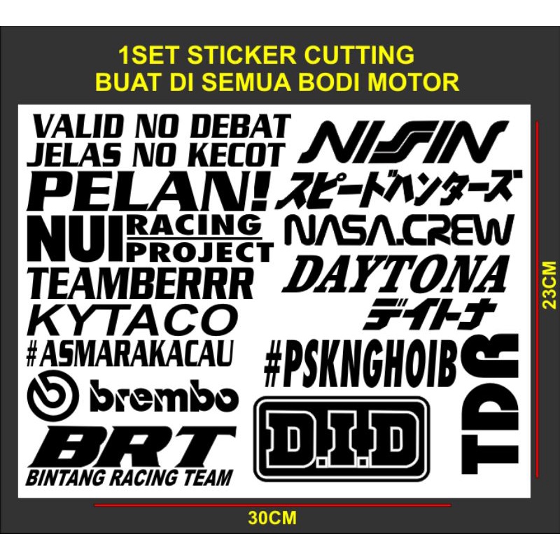 stiker motor 1set