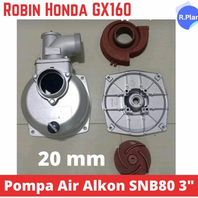 {{{{}}] Pompa Air Alkon SNB80 3" impeller 20mm utk Robin Honda GX160