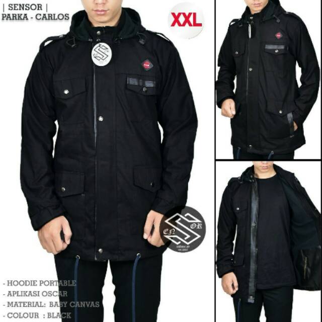 Jaket Parka Premium Jumbo SENSOR XXL Jaket Parka Hoodie Big Size