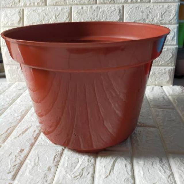 Pot Bunga  30cm Pot Tanaman Hias Grosir  Murah merah Plastik  