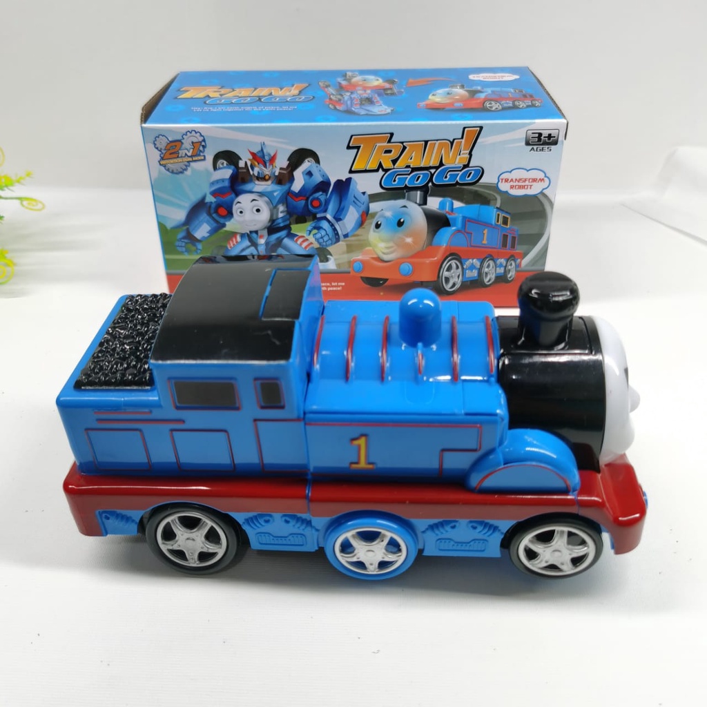 Mainan anak laki laki Train Go Go 2in1 / Kereta Robot Transformers 2in1 / Mainan anak