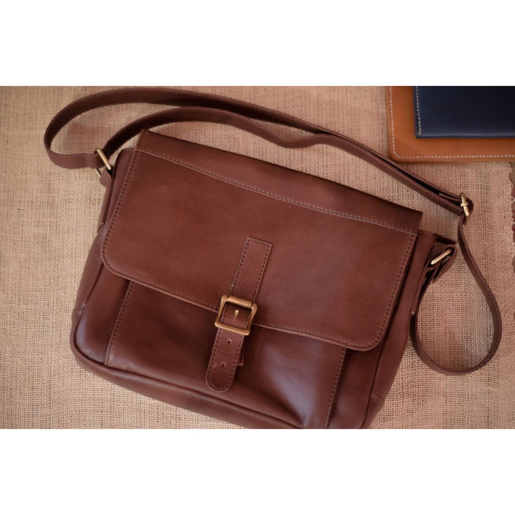 Tas Selempang Kulit Asli - FREE GRAFIR NAMA - Kalanata Leather