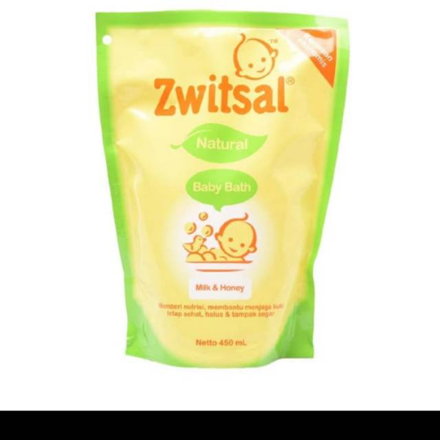 Sabun Zwitsal bath milk &amp; honey 450 ml