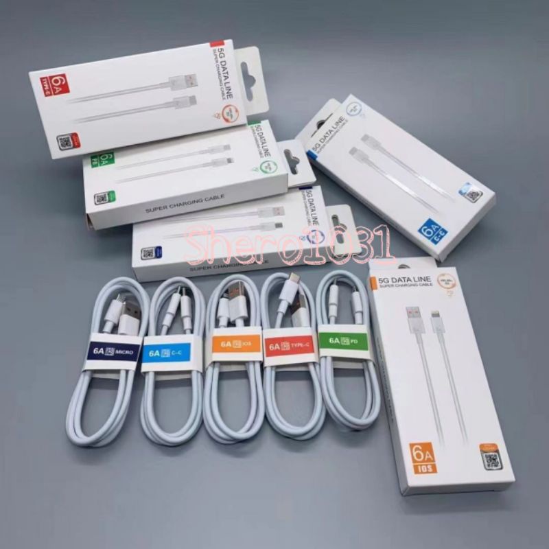[SO-144] Kabel data Ldo 6A + packing kotak PD , Type c to Type c Fast Charging
