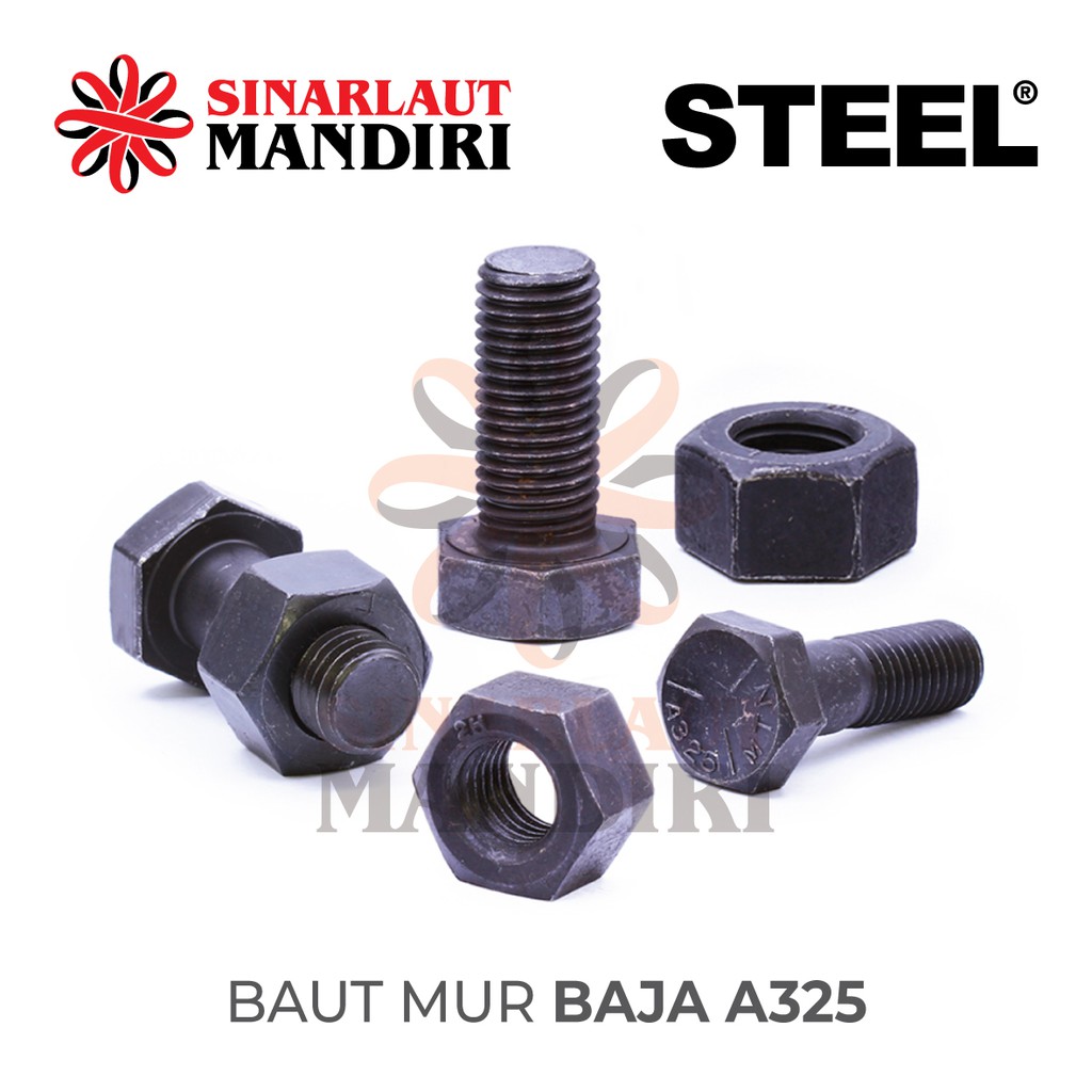 Baut Mur Baja A325 / BM Baja 5/8 x 3.1/2
