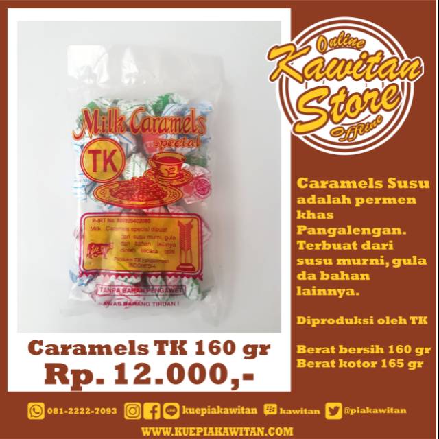 

Caramels susu / Milk Caramels TK 160 gram